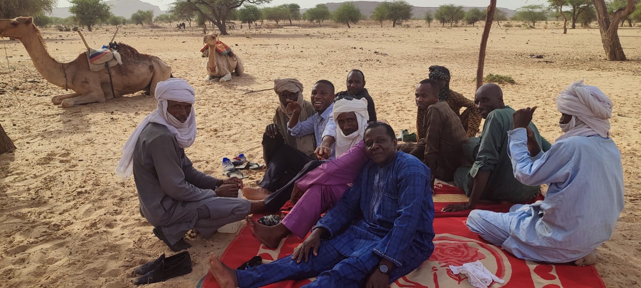The mission team with members of the local community in Niger
