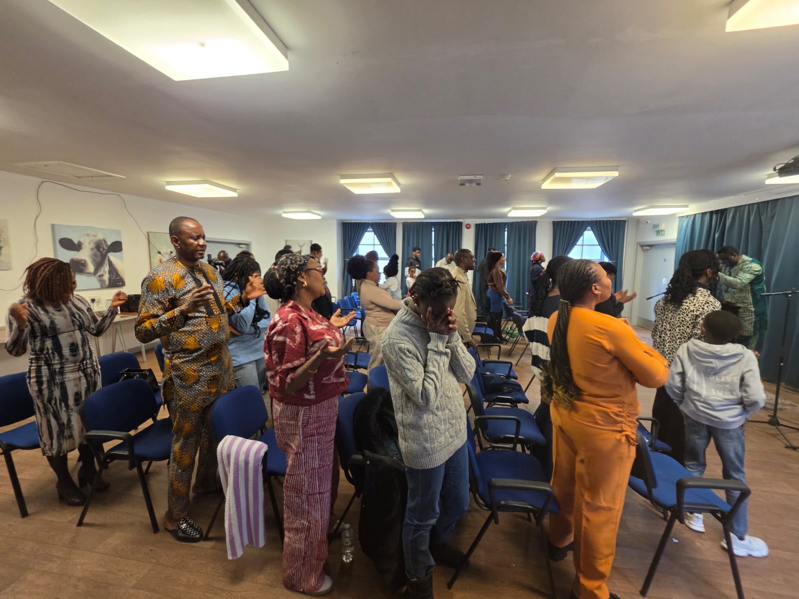 Choir and musicians during Sunday worship