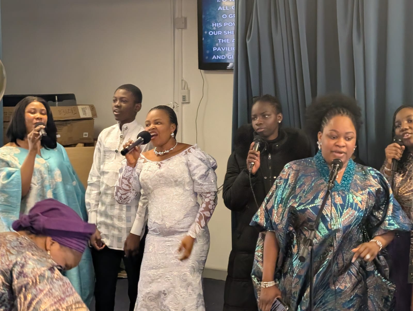Congregation seated during a Grace Church Keighley service