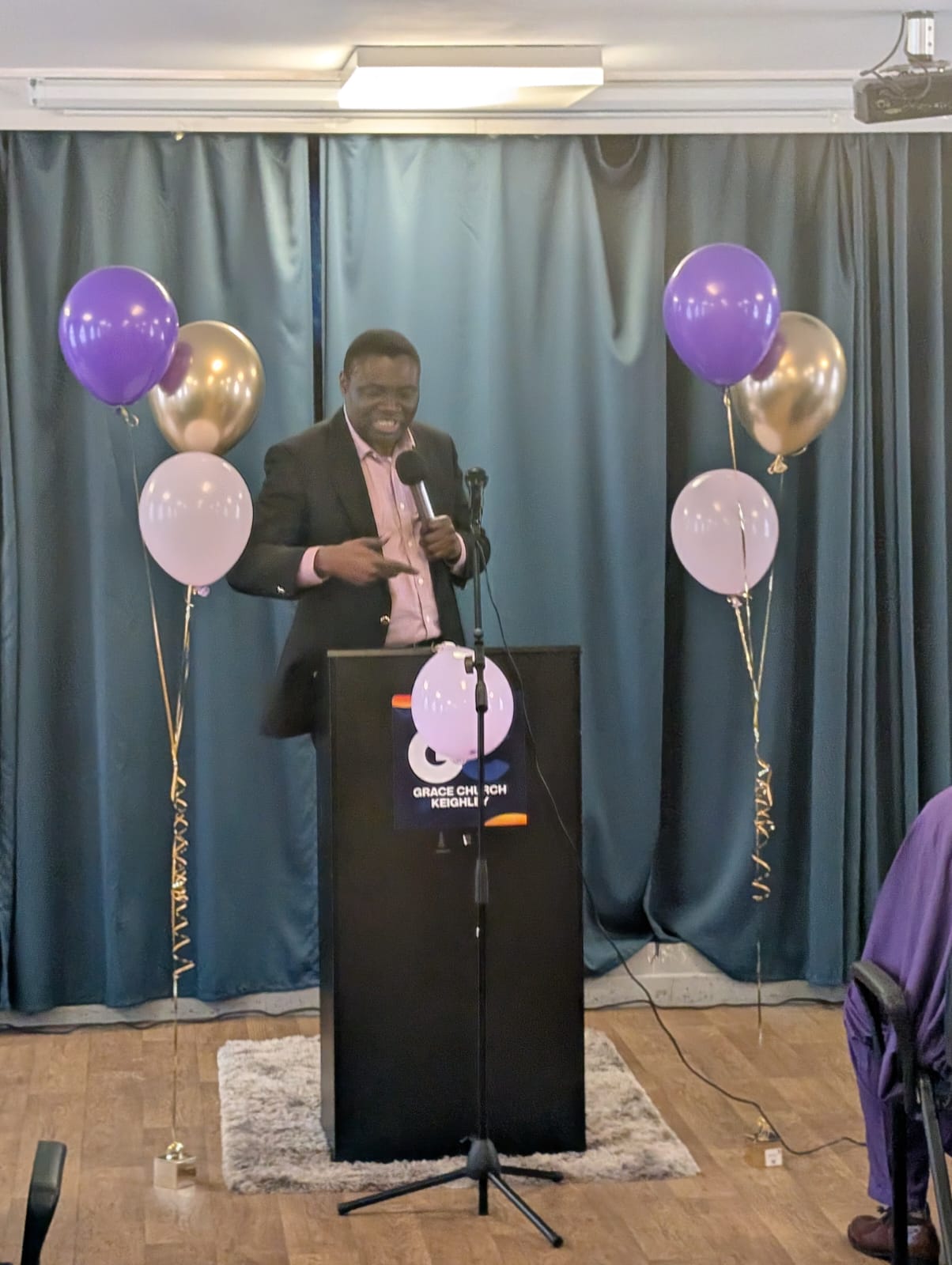 The Lead Pastor ministering at Grace Church Keighley